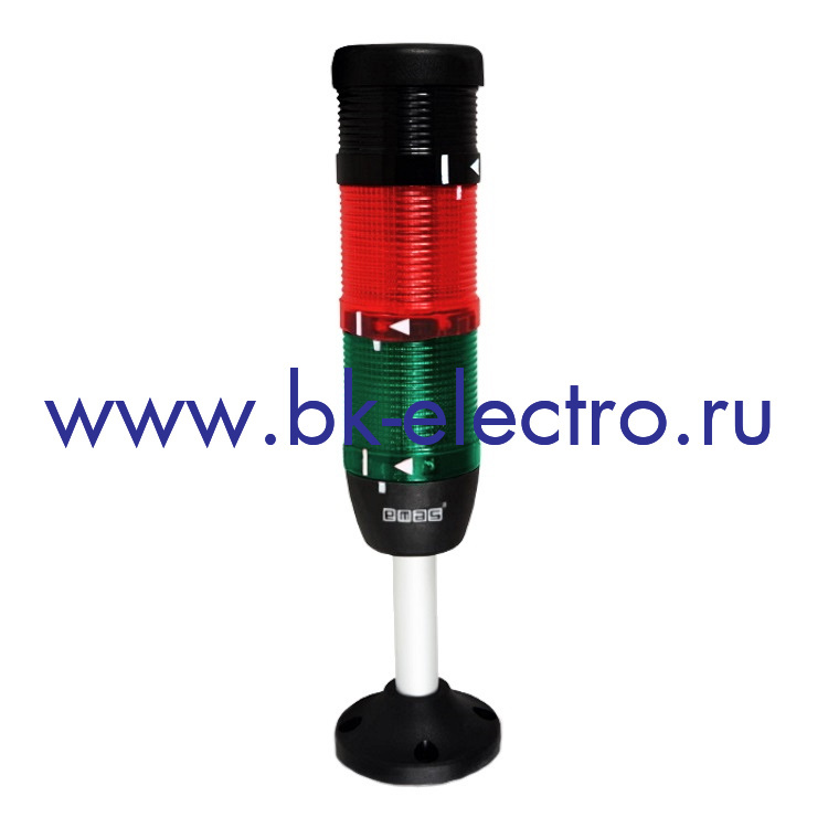 IK52F024ZM03 Световая колонна Ø50мм. красная, зеленая, Flashing LED Bulb (024V AC/DC) с зуммером 90дБ 