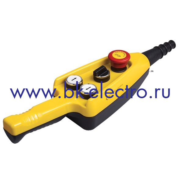 PARK4SB Пульт управления кнопочный с ручкой (2 кнопки + 1 переключатель + 1 аварийный стоп) (IP65, 250В 50Гц, 4А) в Москве +7 (499)398-07-73