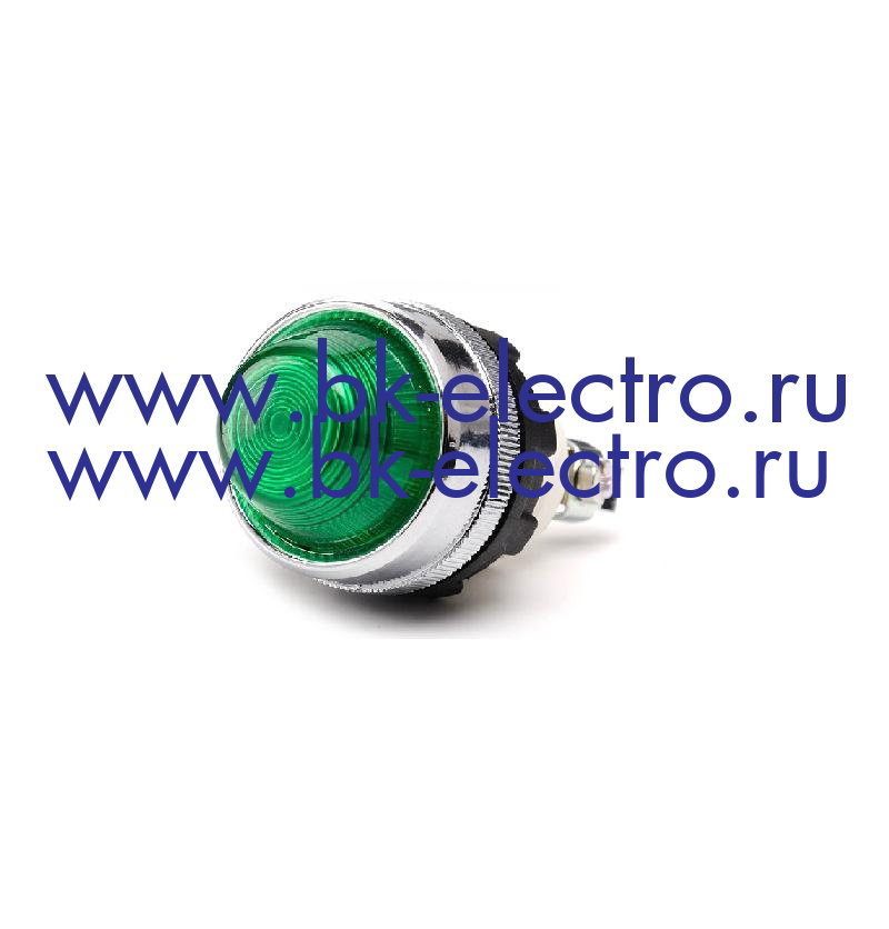 Сигнальная арматура 22 мм, с конической линзой, зеленый свет 230В у официального дилера в Москве +7(499) 398-07-73