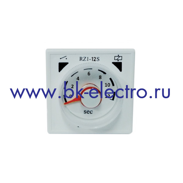 RZ1A1A12S-25 Однофункциональное реле, 36x36мм. с задержкой на включение 1 sec -12 sec, 24V AC/DC-220V AC, 1 контакт для переключения в Москве +7 (499)398-07-73