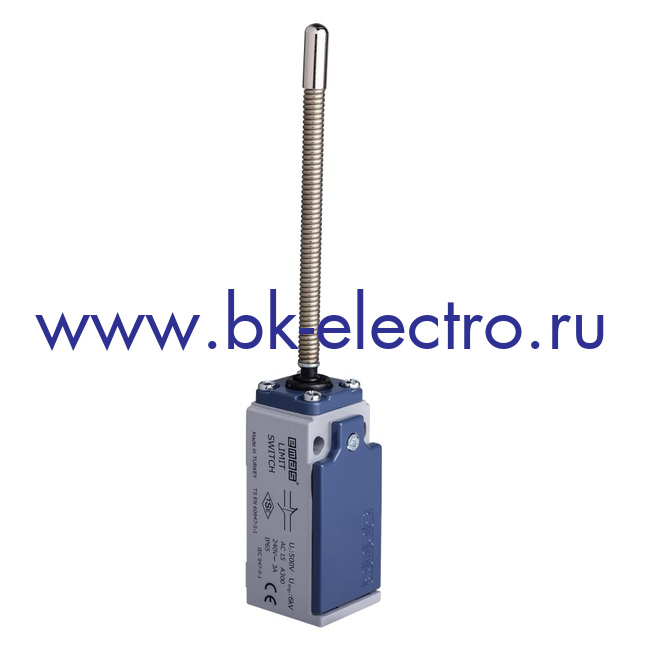 L51K13SOM102 Концевой выключатель быстрого переключения многонаправленный с металлической консолью, стальной пружиной и наконечником Ø7мм. (1НО+1НЗ) IP65 в Москве +7 (499)398-07-73