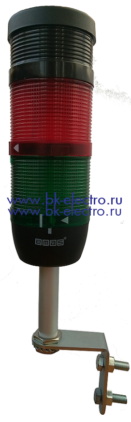 Сигнальная колонна 70 мм,IK72L024ZD01 красная,зеленая,светодиод (24VDC) + зуммер 90 дБ. Крепление на стену. в Москве +7 (499)398-07-73