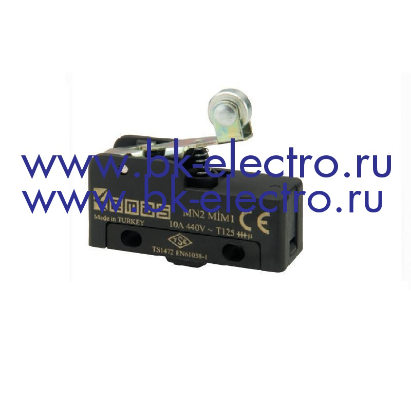 Мини-выключатель с стальным роликом на коротком рычажке в Москве +7 (499)398-07-73