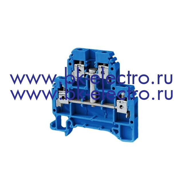 Двухуровневая клемма DRTP2.5/4-L-blue с винтовым соединением и сечением 4 мм², напряжение: 500В, ток: 32А