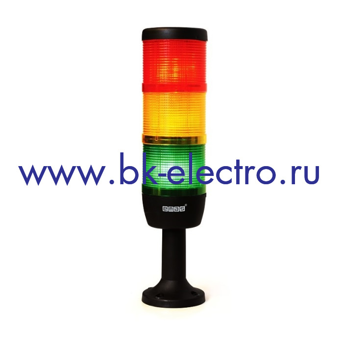 IK73F024XM01 Световая колонна Ø70мм. красная, желтая, зеленая, стробоскоп FLESH LED (024V AC/DC) 