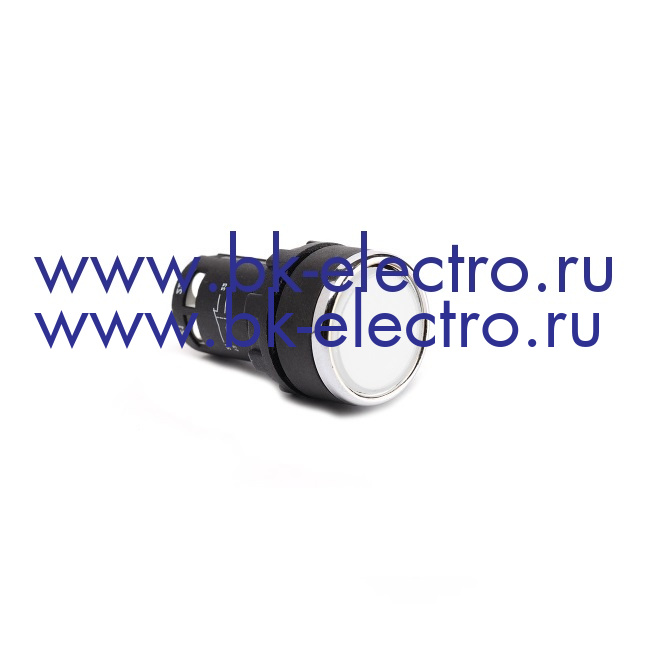 Кнопка нажимная моноблочная, круглая Ø22 мм. белая, без фиксации (1НО) IP50  EMAS от официального дилера в Москве +7 (499) 398-07-73