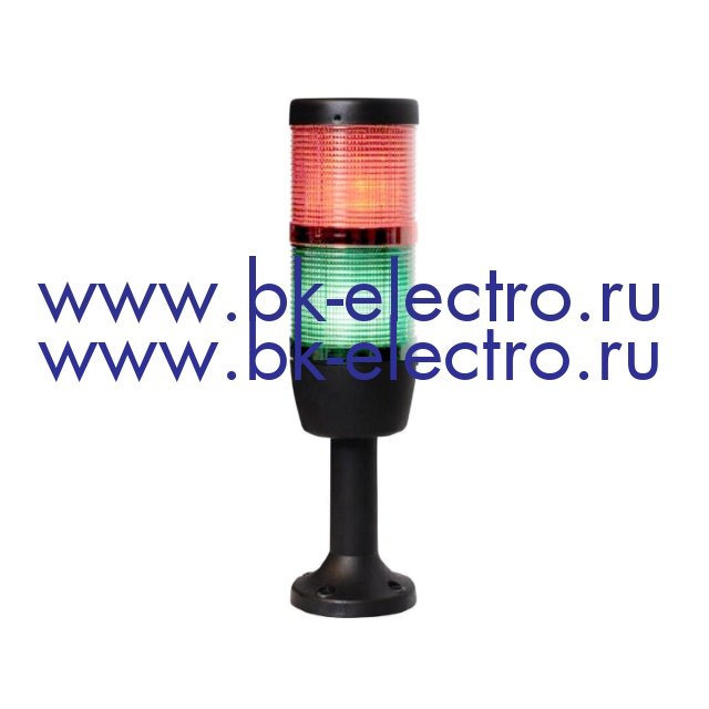 Cветовая колонна (без зуммера) Ø70 мм красная, зеленая LED (220V AC) 