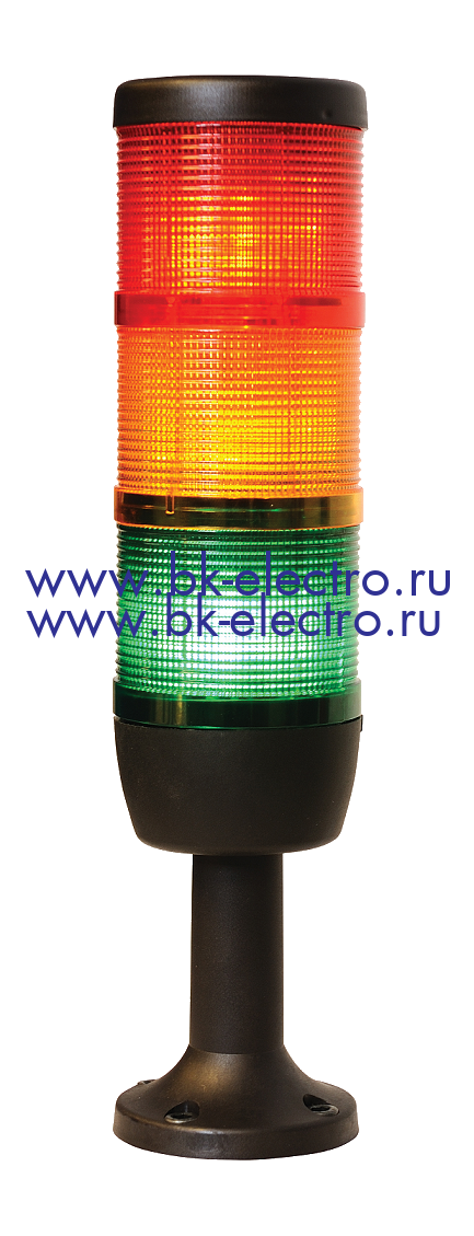 Сигнальная колонна 70 мм.IK73L220XM01 Красная, желтая, зеленая 220 вольта, светодиод LED в Москве +7 (499)398-07-73