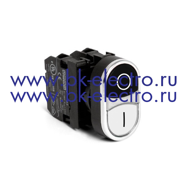 B102K20HB Кнопка двойная Ø22 мм.(1НО+1НЗ) IP50, с возможностью подсоединения блок контакта подсветки EMAS от официального дилера в Москве +7(499)398-07-73