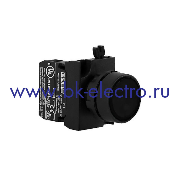 CP100DH CP100DH Кнопка нажимная Ø22мм. круглая, без фиксации, черная (1НО) IP65 у официального дилера в Москве