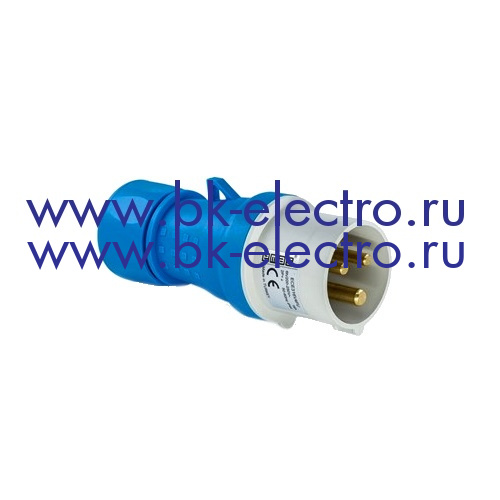 ECE316V4F Кожух со штепселем, 16А, 6h/200-250 V AC, 2Р+земля, 50-60 Hz. в Москве +7 (499)398-07-73