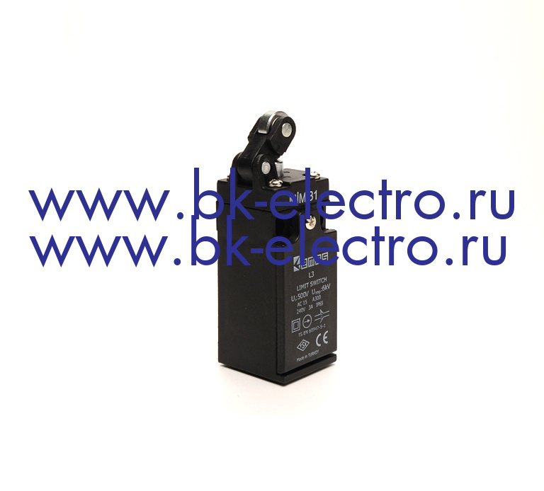 Выключатель концевой быстрого переключения угловой 1-но направленный с пластмассовой консолью и металлическим роликом Ø14мм (1НО+1НЗ) в Москве +7 (499)398-07-73
