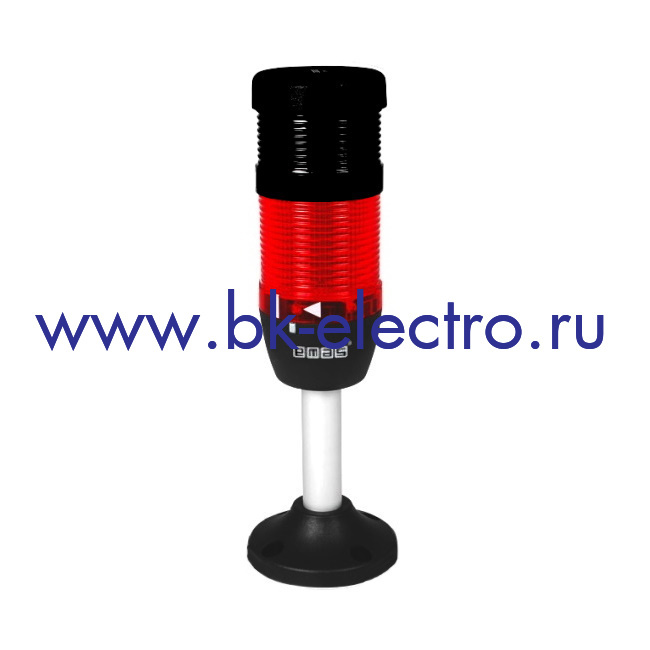 IK51F220ZM03 Световая колонна Ø50мм. красная, Flashing LED Bulb (220V AC) с зуммером 90дБ 