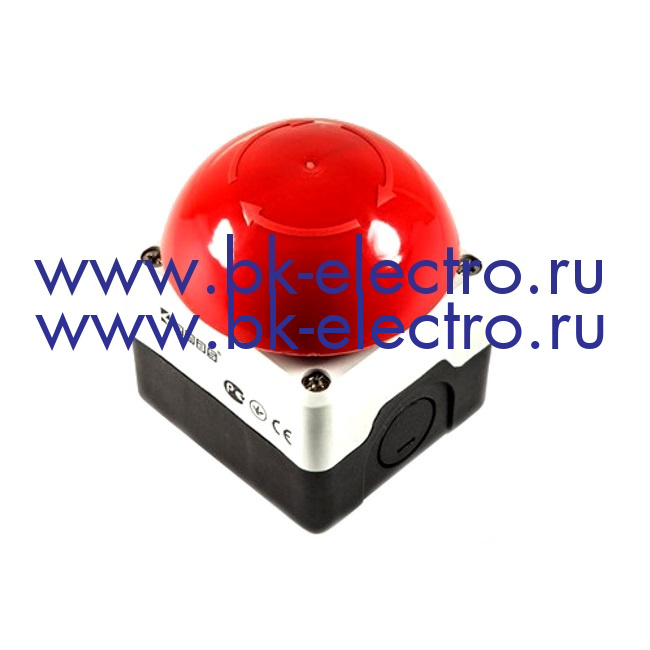 P1C400E72 Кнопочный пост пластмассовом корпусе с кнопкой Грибок Ø72 мм. с фиксацией (1НЗ) IP65 