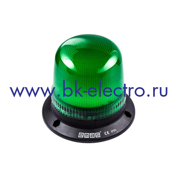 IT120G220 Проблесковый маячок диаметром 120мм, зеленый, (220V AC) IP65 в Москве +7 (499)398-07-73