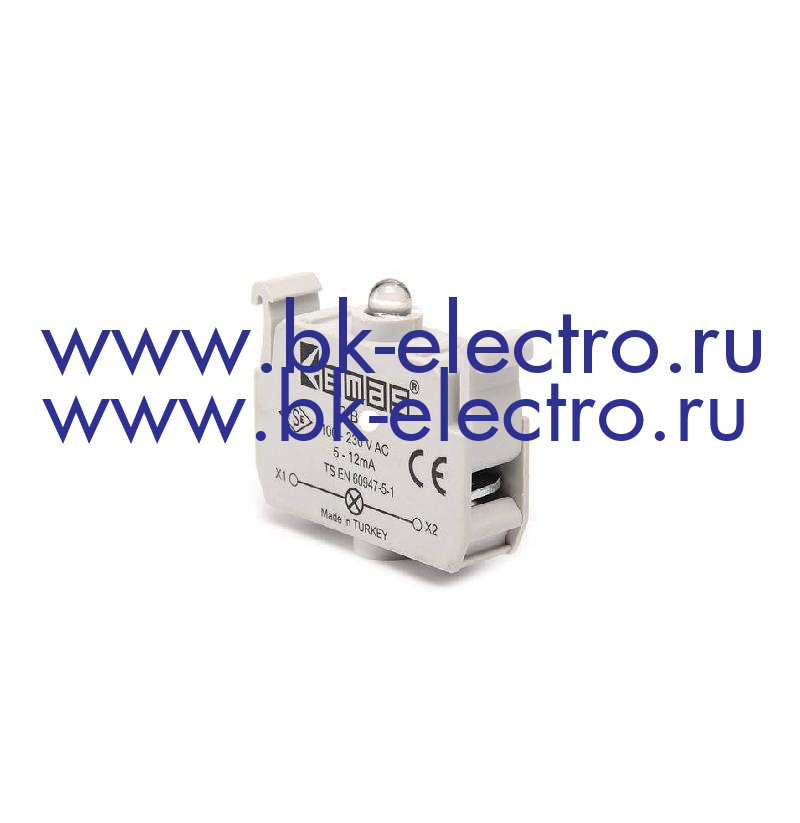 CBB Блок-контакт подсветки серии (CP-CM) с белым светодиодом 100-230В переменного тока у официального дилера в Москве +7(499) 398-07-73