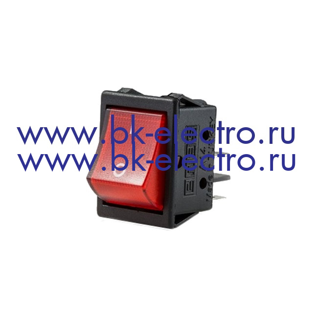 A14B1K11 Тумблер клавишный 30*22мм. (0-1) красный с подсветкой (2НО) в Москве +7 (499)398-07-73