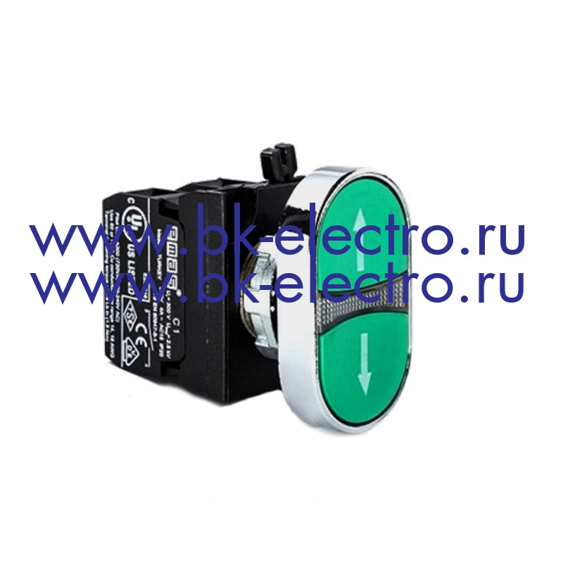 CM101K20YYOK Двойная кнопка Ø22 мм. в металл. корпусе (1НО+1НЗ) IP65 с возможностью подсоединения блок контакта подсветки EMAS у официального дилера в Москве +7(499)398-07-73