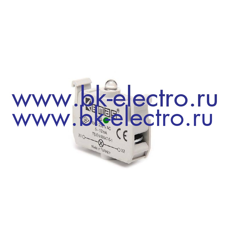 CBY Блок-контакт подсветки серии (CP-CM) с зеленым светодиодом 100-230В переменного тока у официального дилера в Москве +7(499) 398-07-73