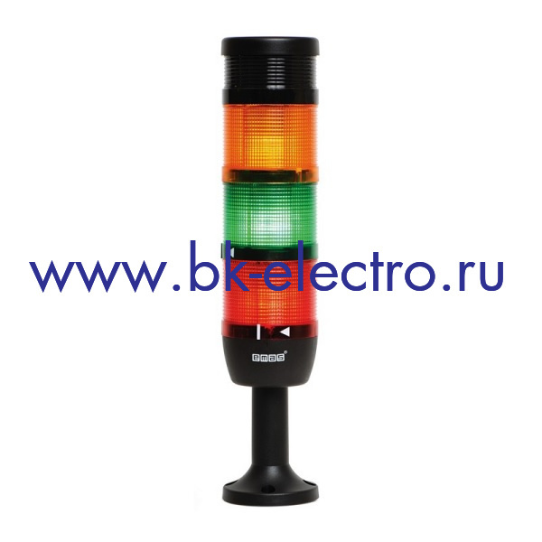 IK73L220ZM01 Световая колонна Ø70мм. желтая, красная, зеленая, LED (220V AC) с зуммером 90дБ в Москве +7 (499)398-07-73