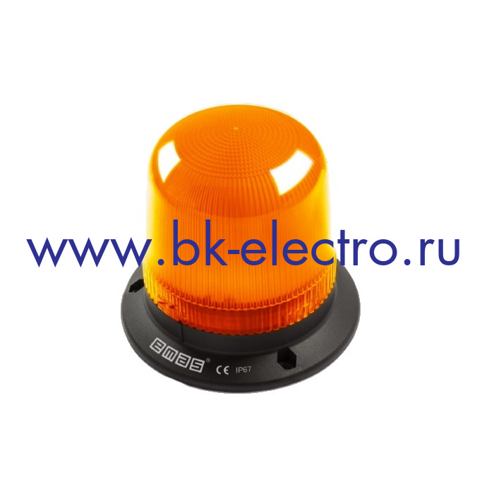 IT120Y220 Проблесковый маячок диаметром 120мм, желтый, (220V AC) IP65  в Москве +7 (499)398-07-73