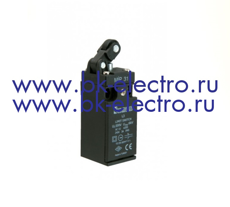 Выключатель концевой быстрого переключения угловой 1-но направленный с пластмассовой консолью и пластмассовым роликом Ø14мм (1НО+1НЗ) в Москве +7 (499)398-07-73