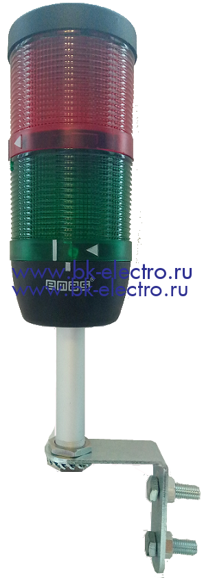Сигнальная колонна 70 мм,IK72L024XD01 красная, зелёная, светодиод LED 24 В.алюм.настен.соединение 100мм в Москве +7 (499)398-07-73