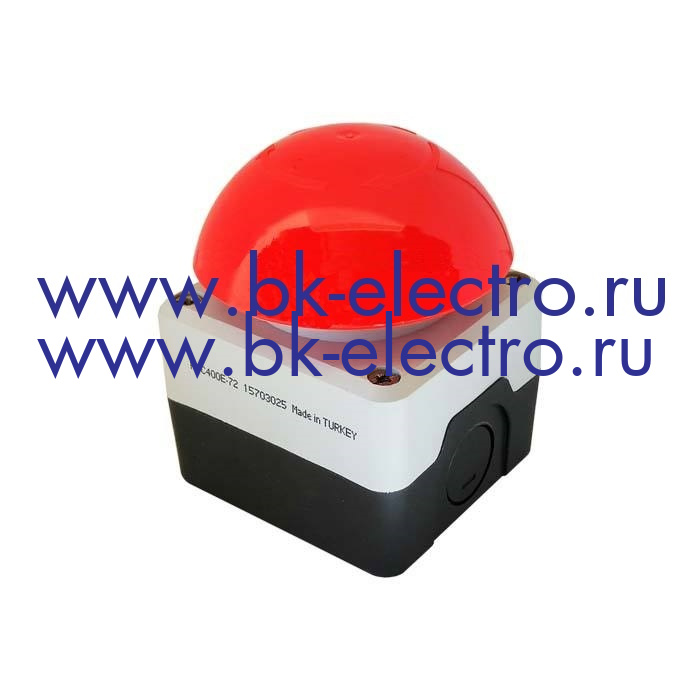 Пост управления в пластмассовом корпусе с кнопкой Грибок Ø72 мм. без фиксацией (1НЗ) IP65 в Москве +7 (499)398-07-73