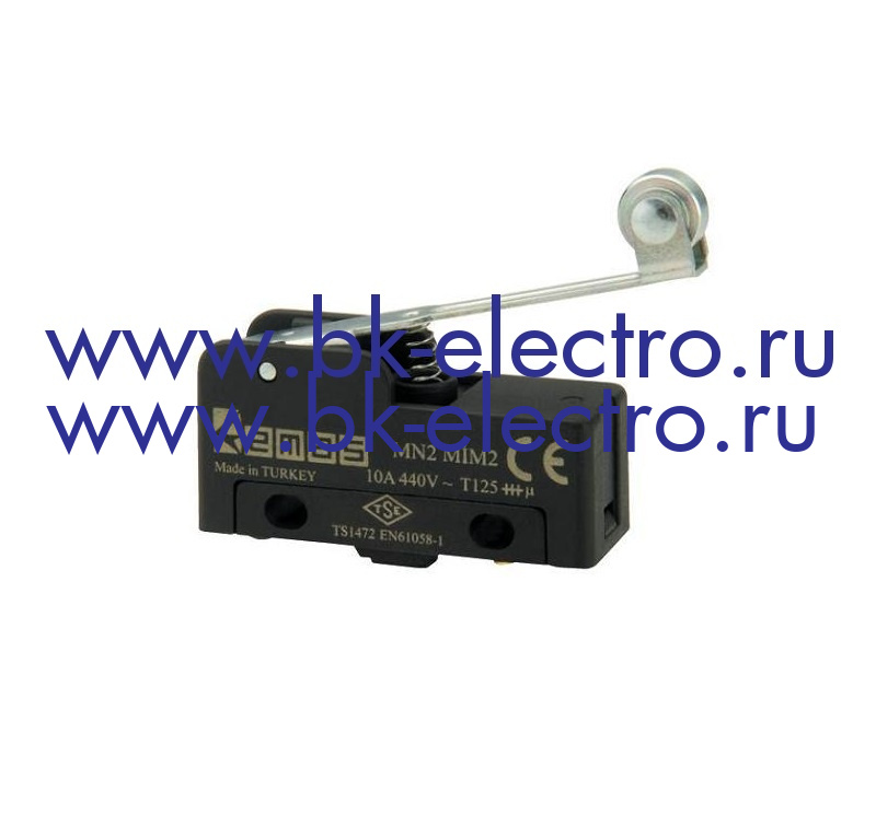 MN2MIM2 Мини-выключатель с стальным роликом на длинном рычажке в Москве +7 (499)398-07-73