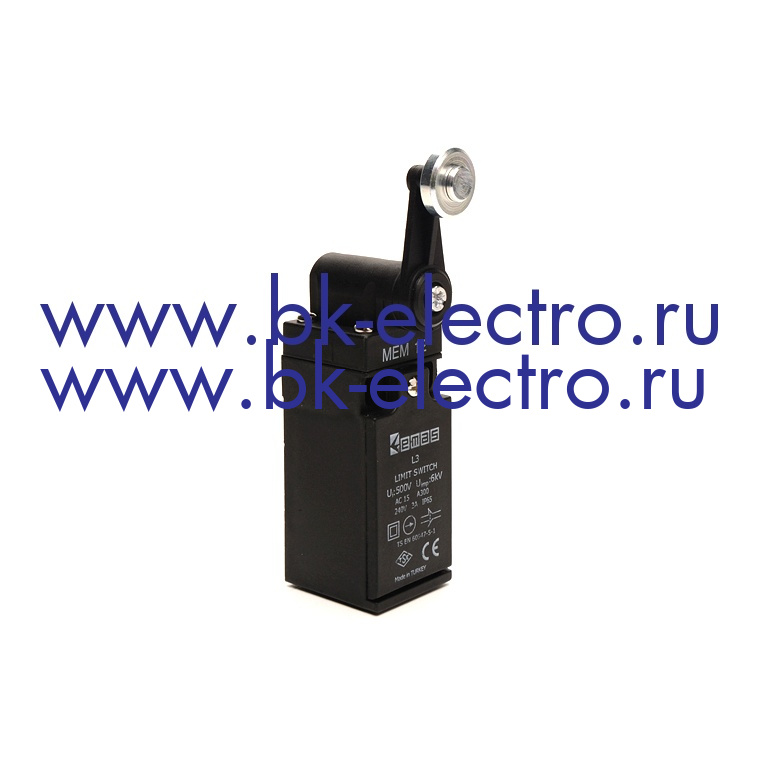 Выключатель концевой быстрого переключения угловой 2-х направленный с пластмассовой консолью и стальным роликом Ø20мм (1НО+1НЗ) в Москве +7 (499)398-07-73